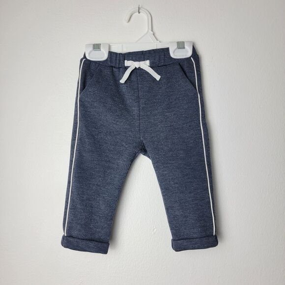 Miniclasix Baby Charcoal & White Joggers Size 6 Months 12-16 Pounds - Picture 1 of 4